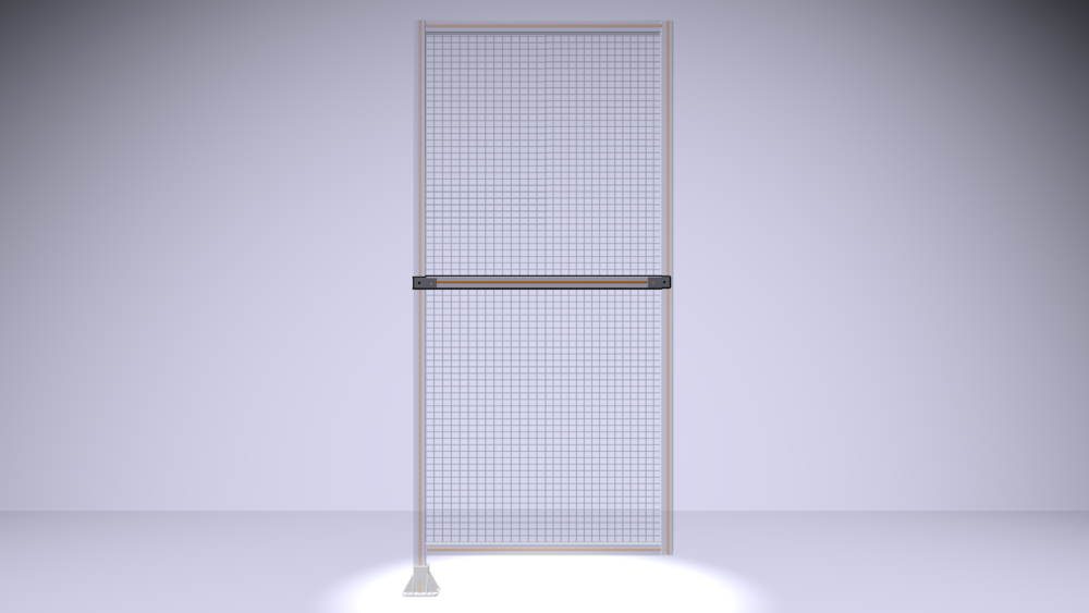 L1-1128-YTA 1128MM LONG HALF STRAP, MOUNTS HORIZONTAL ON 2400MM WIDE DOUBLE WALL SECTIONS